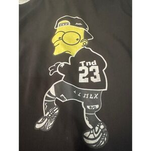 Skater Button Down‎ Dress Simpsons Graphic Print Long Sleeve Black Size Medium